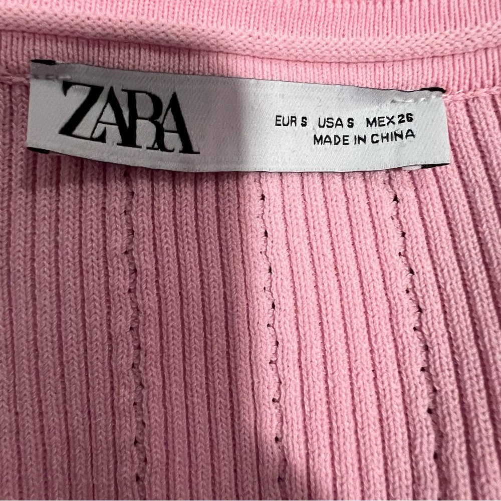 Zara Pink Cardigan with Gold Buttons - Picture 4 of 13